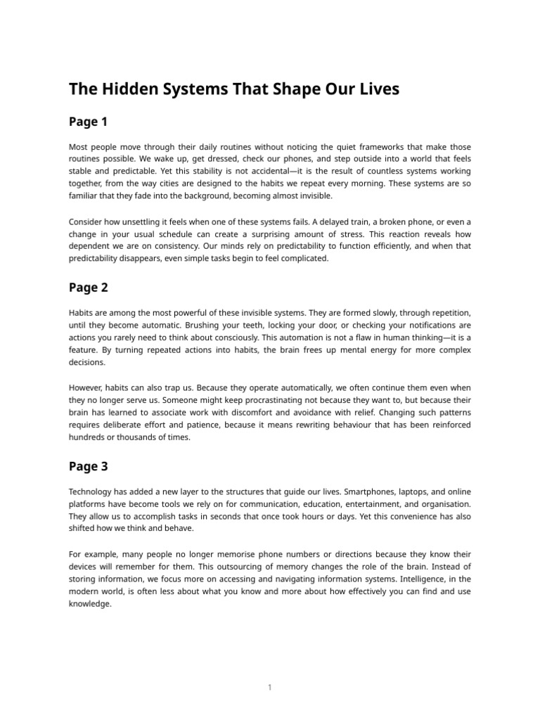 Ten Pages Random Writing | PDF | Habits | Thought