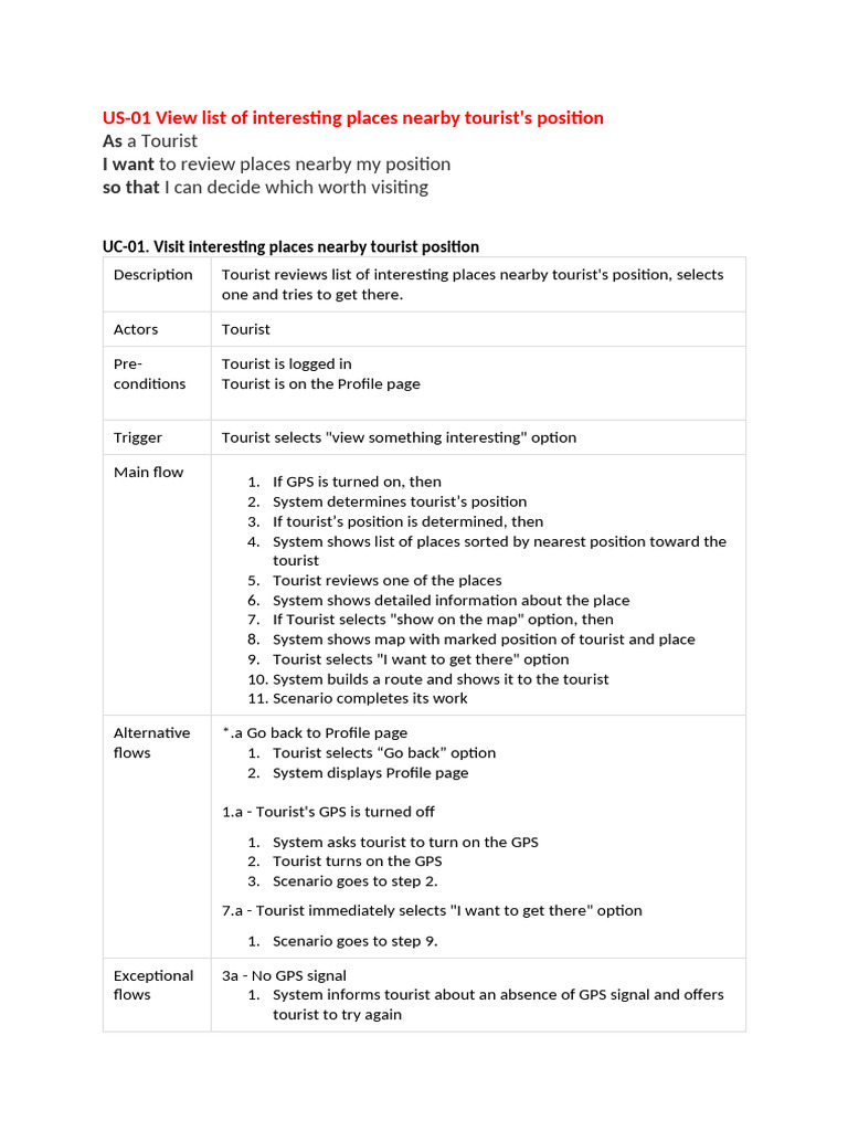 Use Case Example and Template | PDF