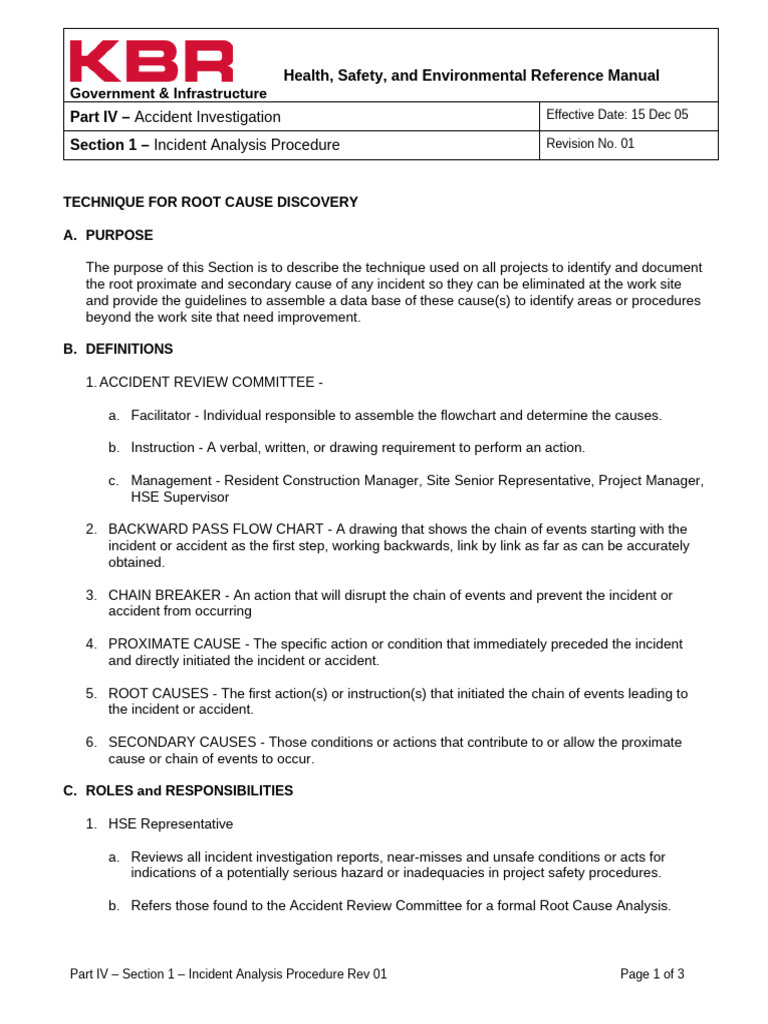 Incident Analysis Procedure | PDF