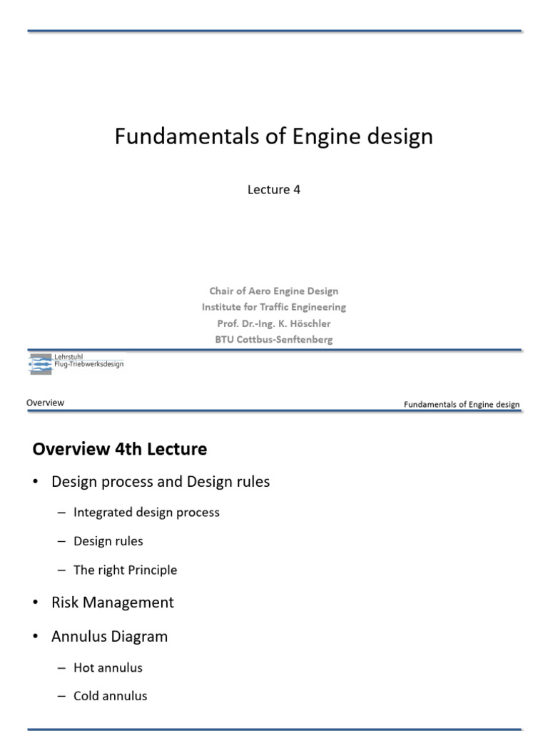 VL4 FED - Design Process, Risks, Engine Annulus Diagram, Moodle Version ...