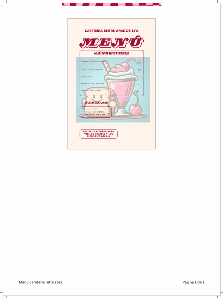 Menú Cafetería Retro Rosa 20231006 223659 0000 | PDF