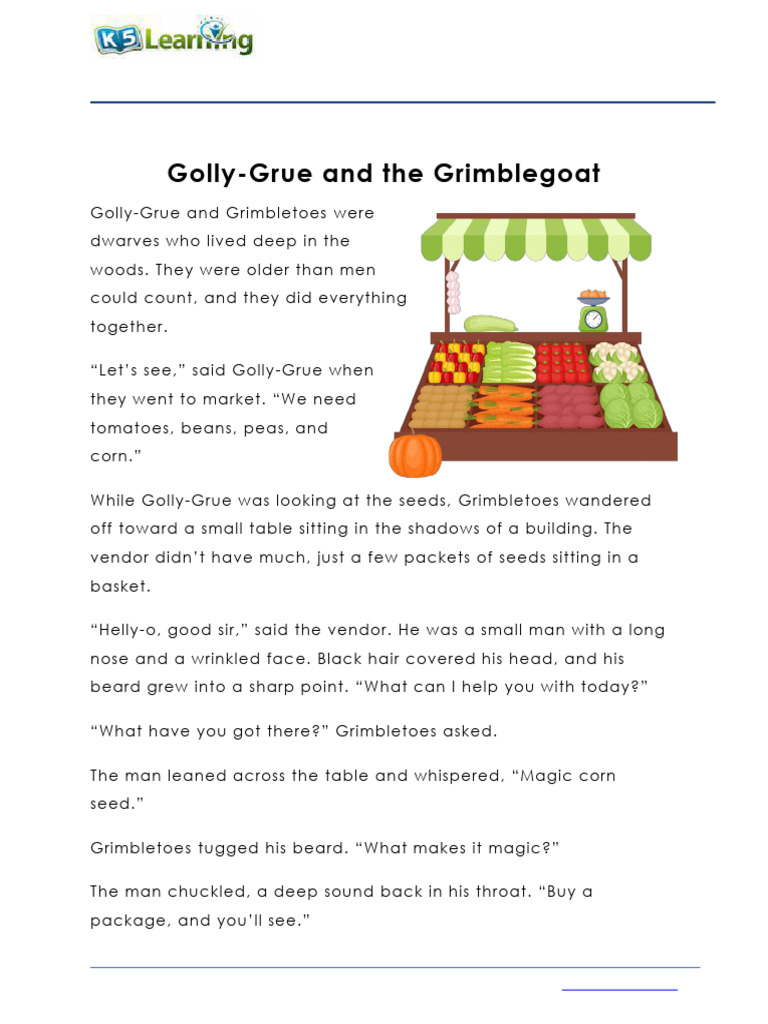 ZG Story Golly Grue and The Grimblegoat Q | PDF