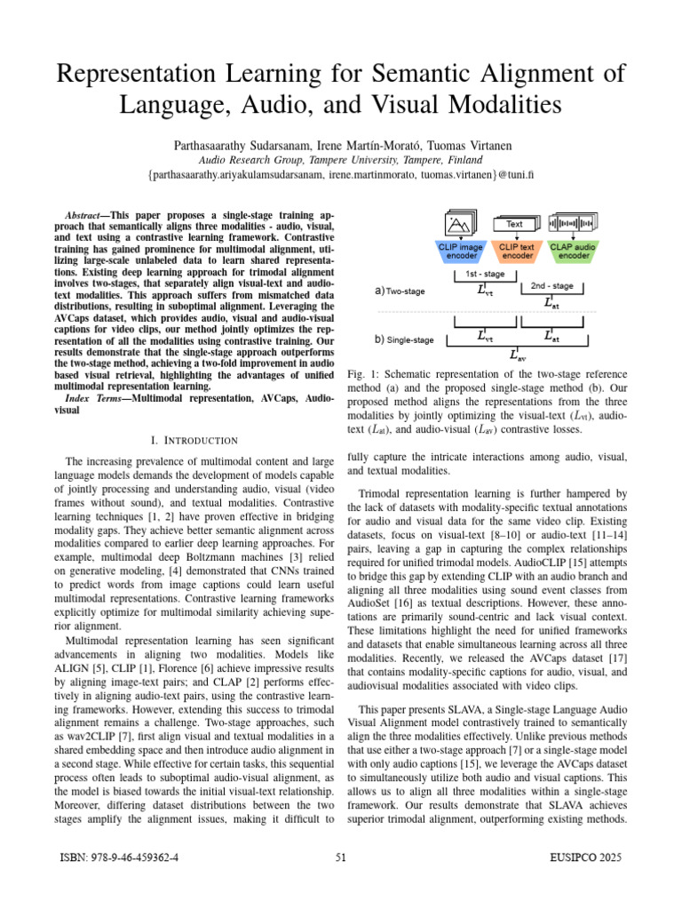 Representation Learning For Semantic Alignment of Language, Audio, and ...