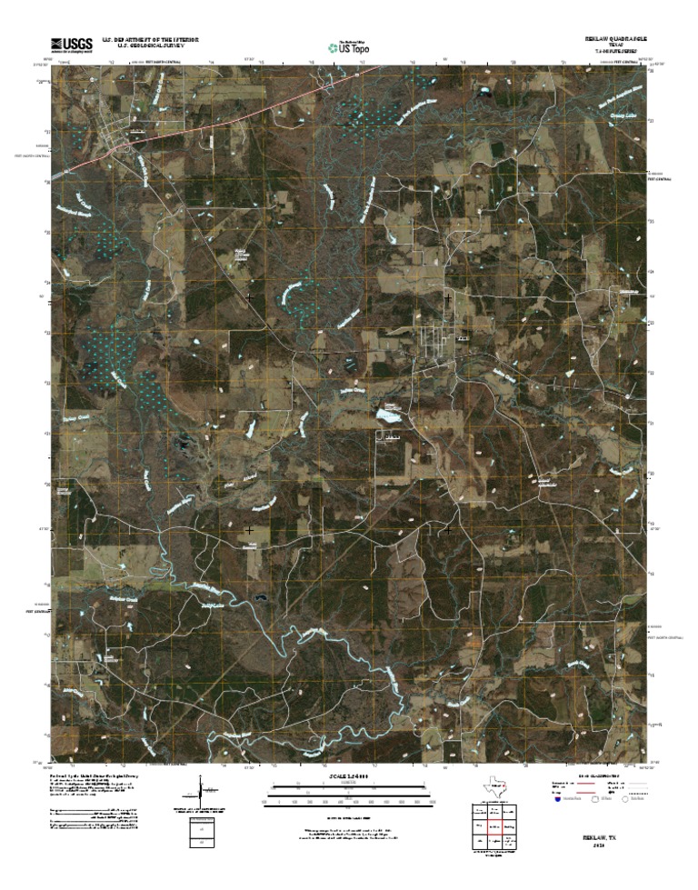 Topographic Map of Reklaw PDF