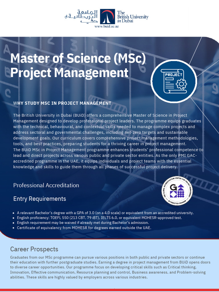 MSC PM | PDF | Project Management | Academic Degree