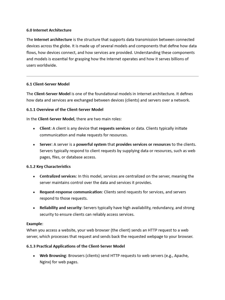 Internet Architecture | PDF | Client–Server Model | Peer To Peer