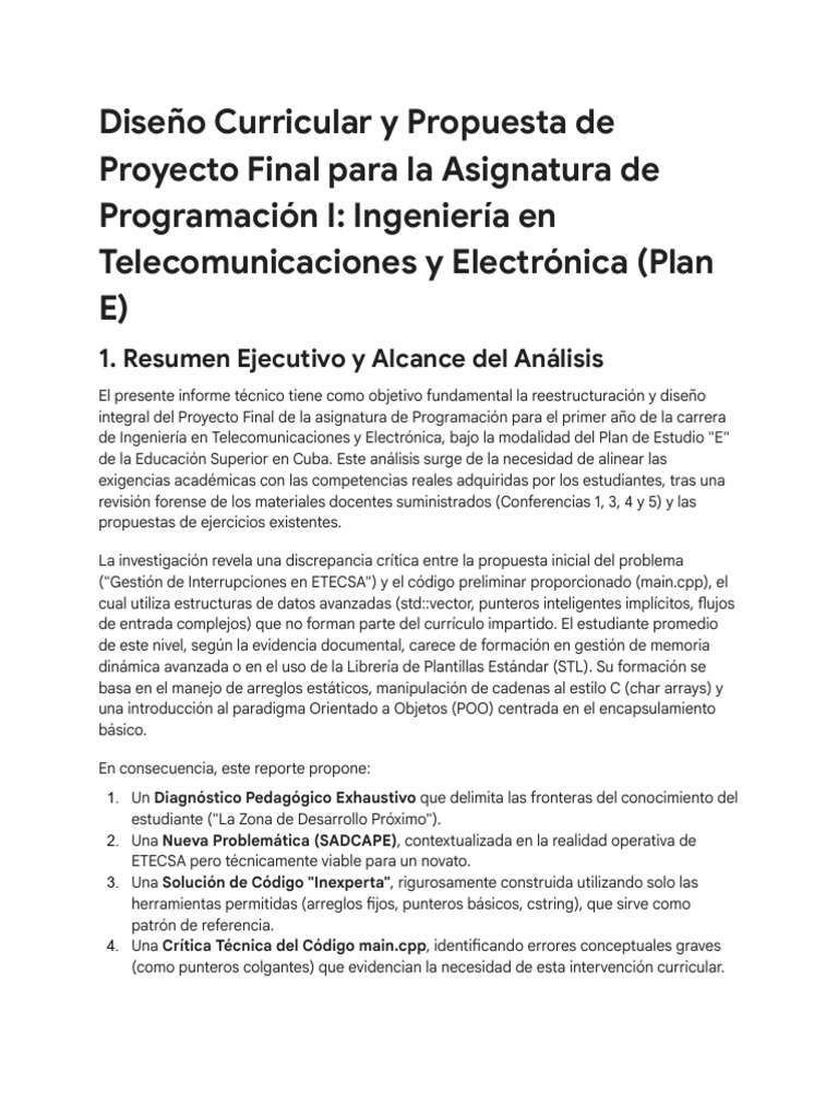 Proyecto C++ Primer Año Telecomunicaciones | PDF | C ++ | Puntero ...