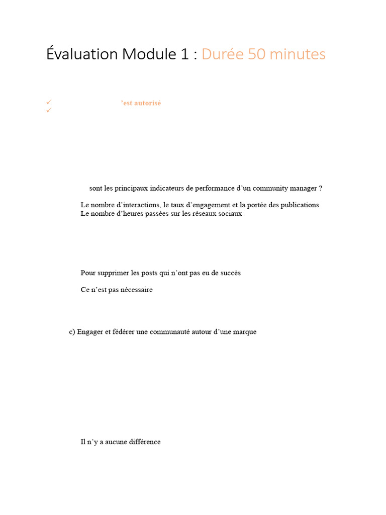 Test 1 CM | PDF | Réseautage social | LinkedIn