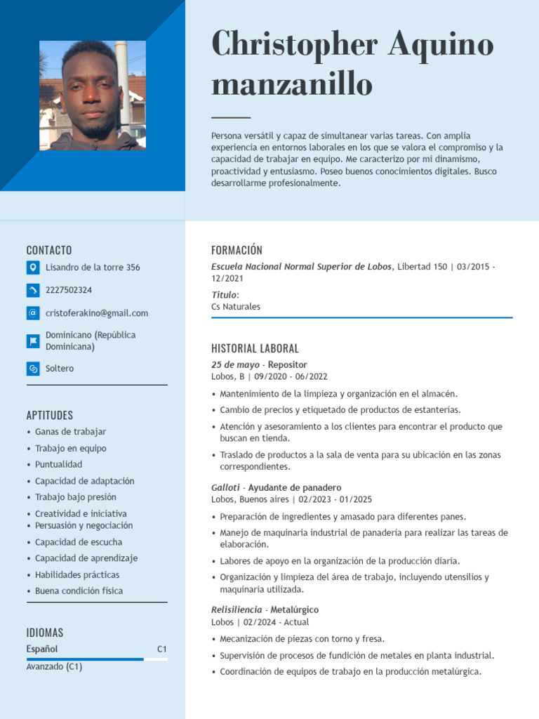 Christopher Aquinomanzanillo CV 3 | PDF
