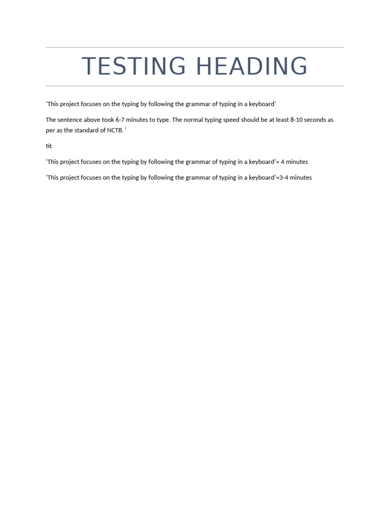 Testing Heading | PDF