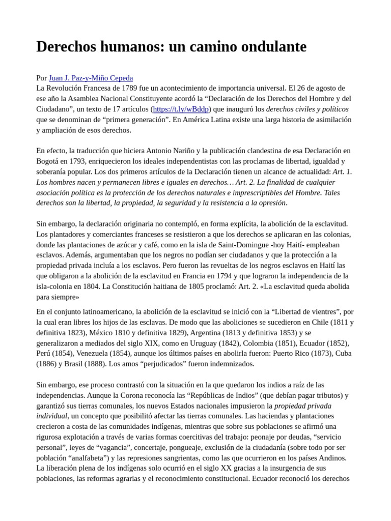 Derechos Humanos Un Camino Ondulante | PDF | Justicia | Crimen y violencia
