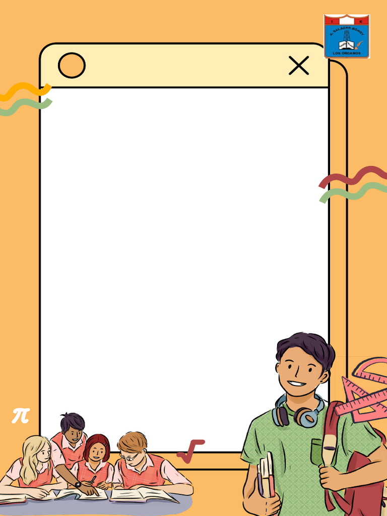 Orange Illustration Student Page Border | PDF