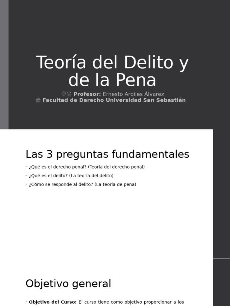 Teoria Del Delito y La Pena | PDF | Derecho penal | Castigos