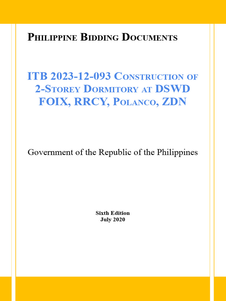 ITB 2023-12-093 Construction of 2 Storey Dormitory at DSWD FOIX RRCY ...