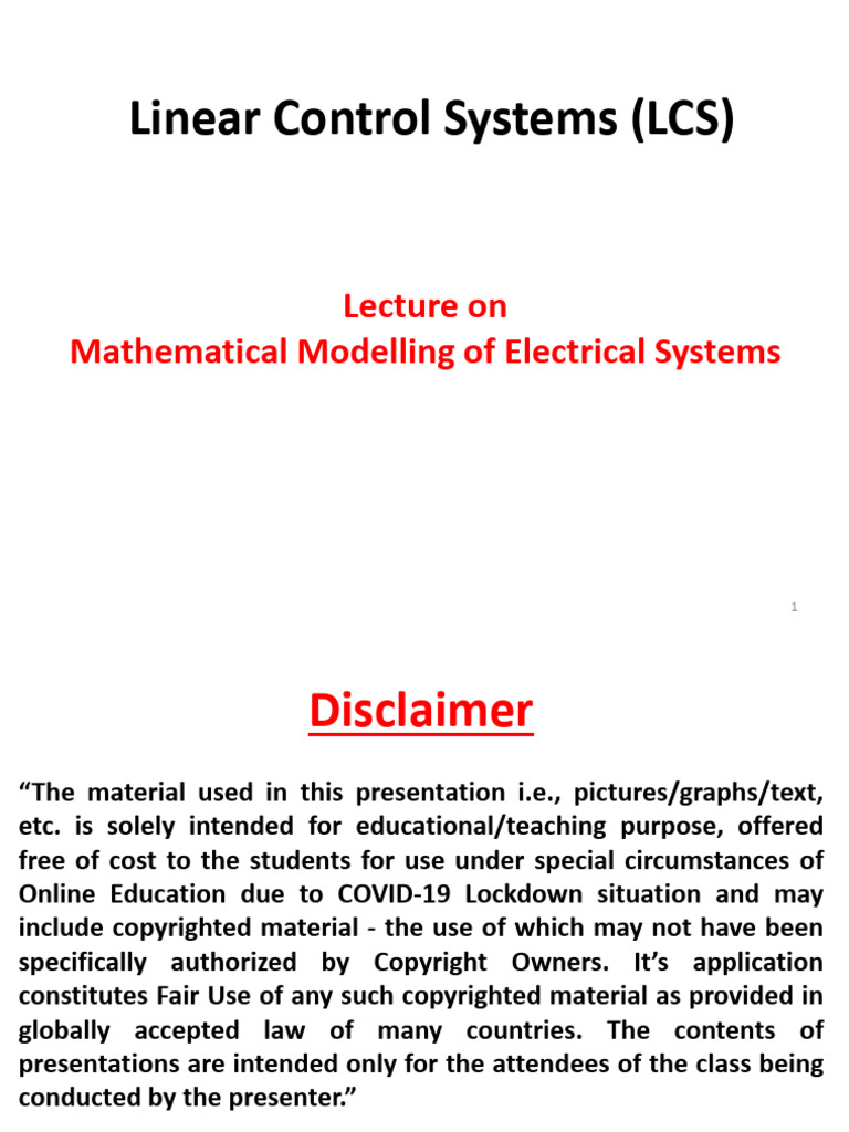 LCS - Modelling of Electro-ME & Liquid Level Systems | PDF | Electronic ...