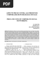 Download PROS  CONS of Corporate Social Network by flaviutoma SN101500690 doc pdf