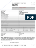 Application Form for Pilots Written Examination