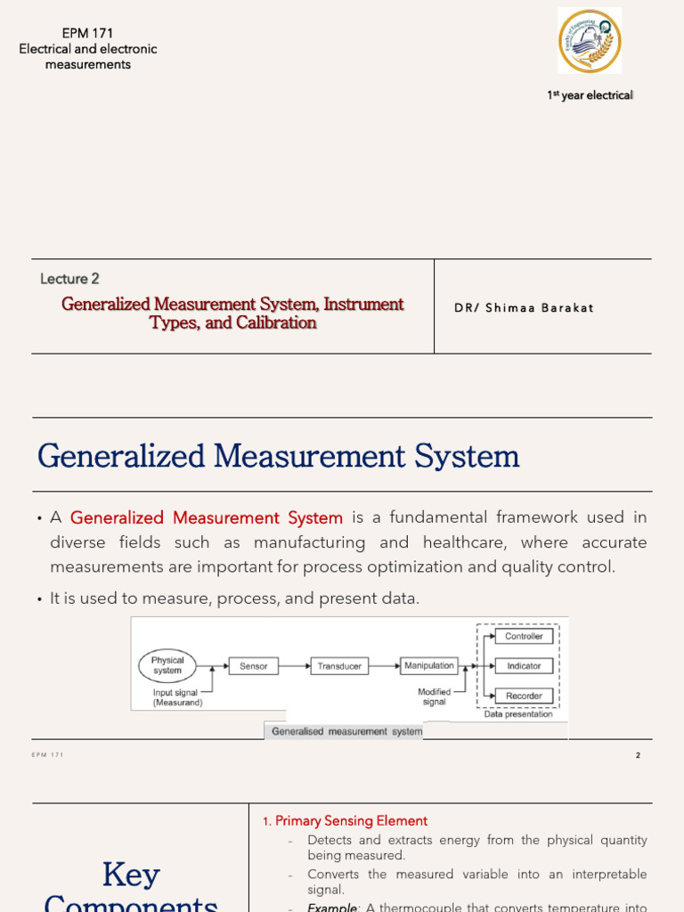 Lect 2 - Instrument Types | PDF | Calibration | Instrumentation