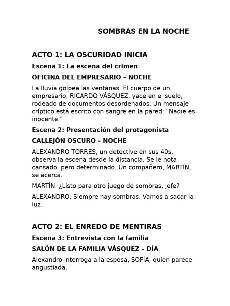 Sombras en La Noche | PDF