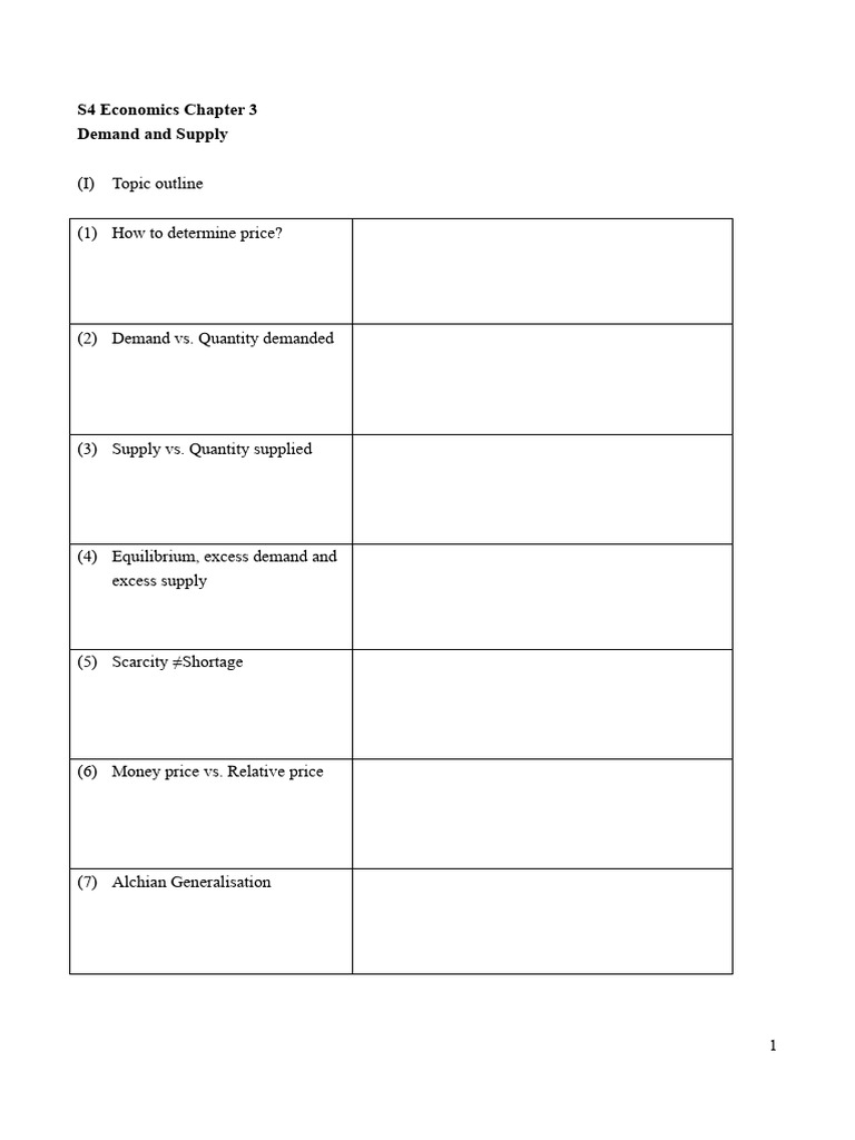 Chapter 3 Demand and Supply | PDF | Demand | Supply And Demand