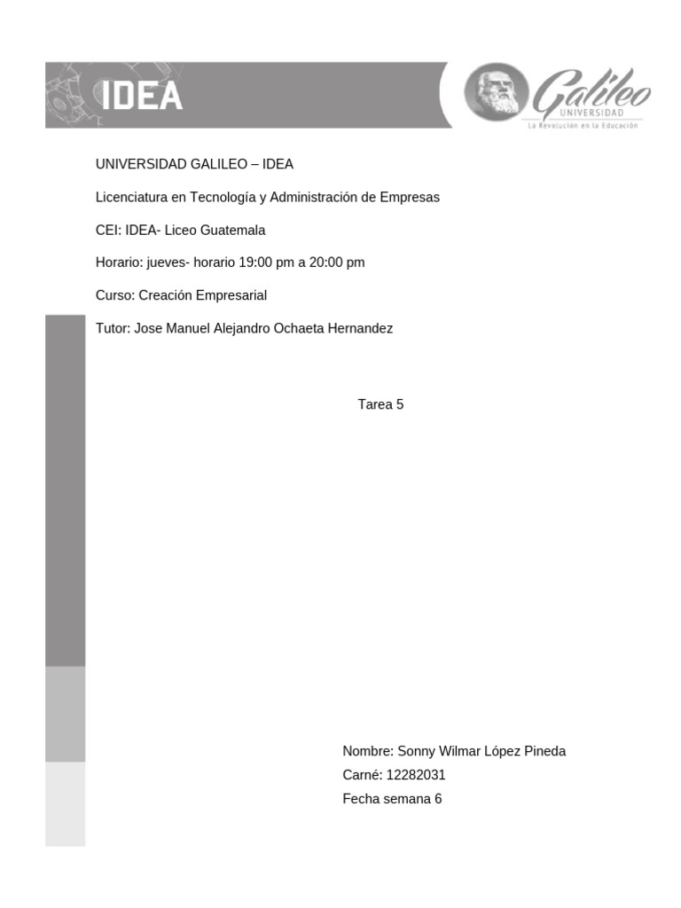 TAREA 5 | PDF