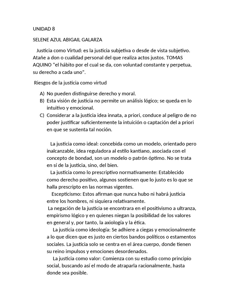 Unidad 8 | PDF | Justicia | Crimen y violencia