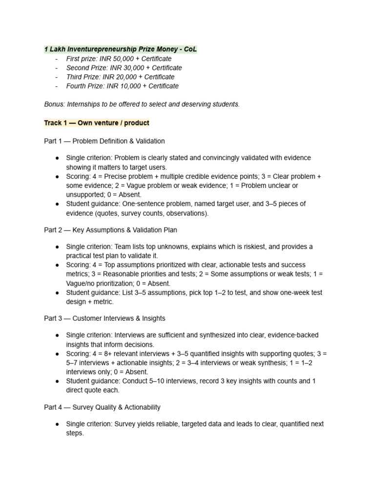 Whitefield Inventurepreneurship CoL | PDF | Evidence | Methodology