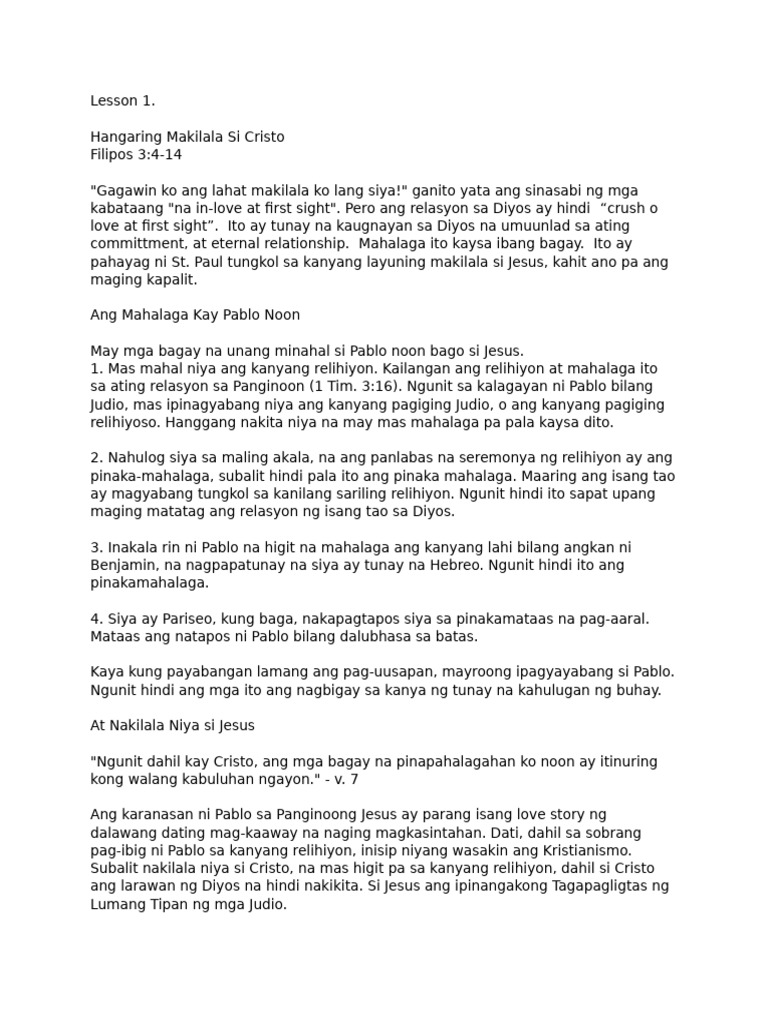 Tagalog Lessons | PDF