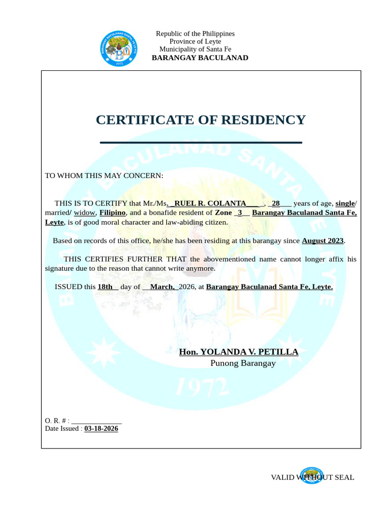 Residency | PDF