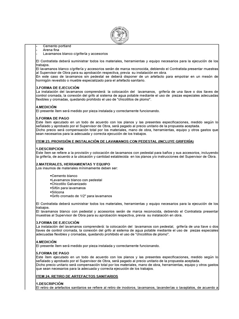 Obra de Mejoramiento de Los Ambientes Del Inmueble de La Avenida Montes ...