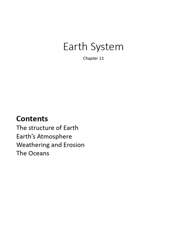 Chapter 11 Earth System | PDF | Atmosphere Of Earth | Oceans