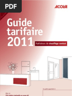 Catalogue Acova 2011, Radiateur Eau Chaude