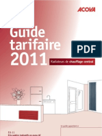 Catalogue Acova 2011, radiateur eau chaude