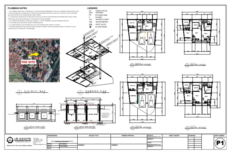 P-1 Water Line Layout | PDF | Sanitation | Equipment