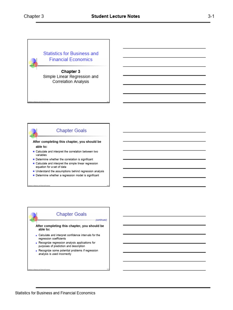 Chapter 3 - Linear Regression and Correlation Analysis | PDF | Errors ...