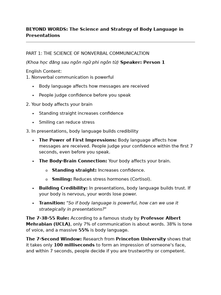Body Language | PDF