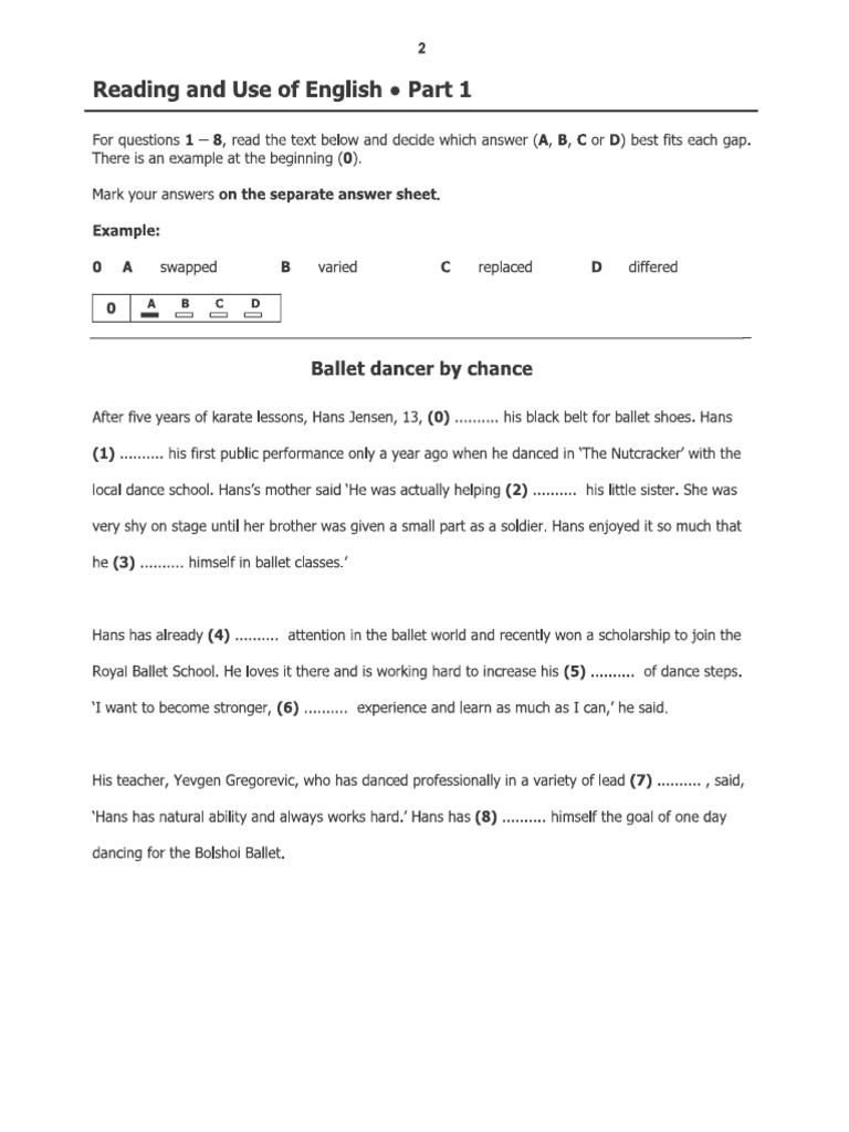 FCE Reading | PDF