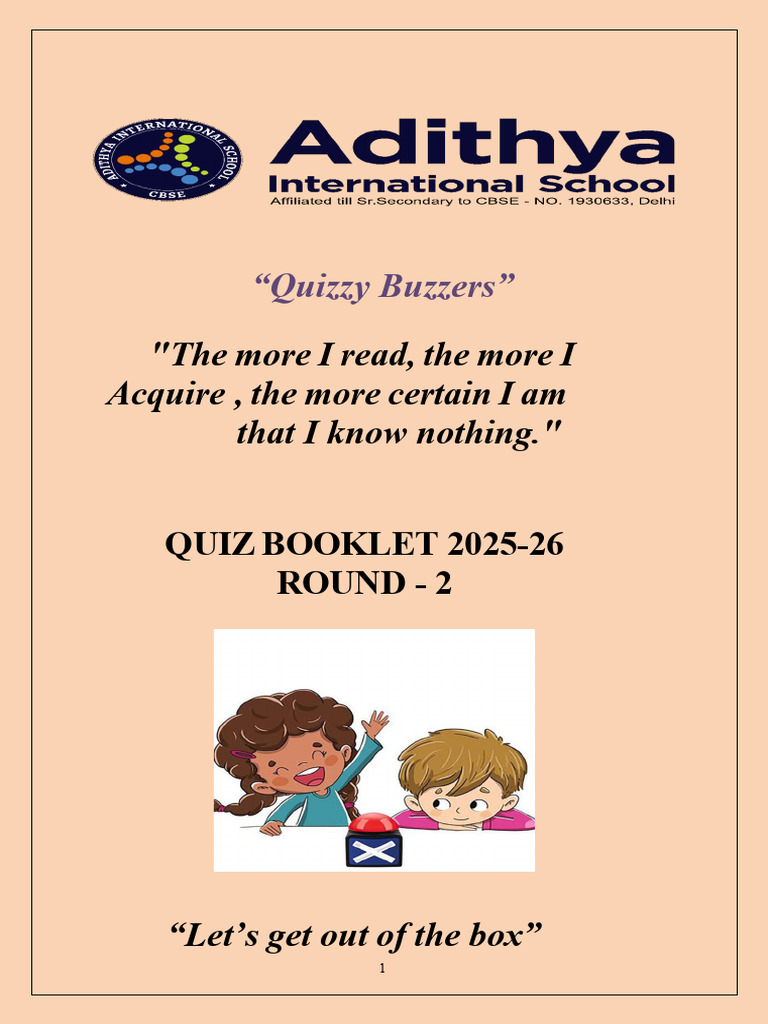 Quizzy Buzzer Round 2 Final - Grade2 | PDF