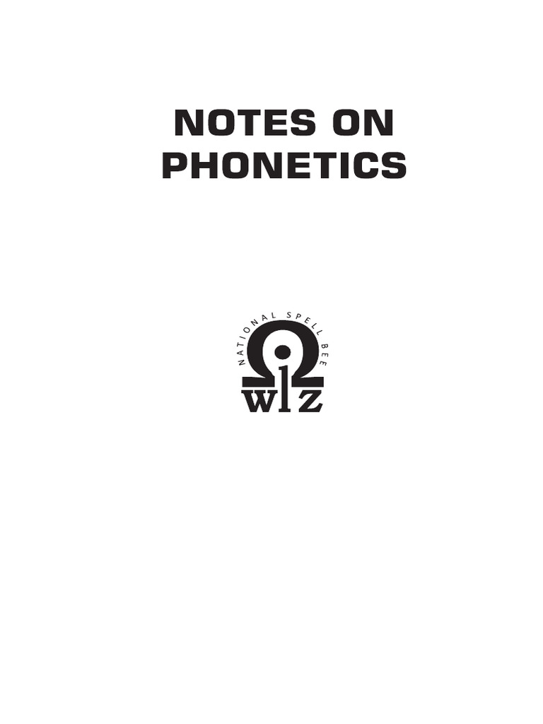 Notes On Phonetics Booklet | PDF