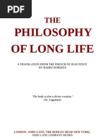 The Philosophy of Long Life - JEAN FINOT