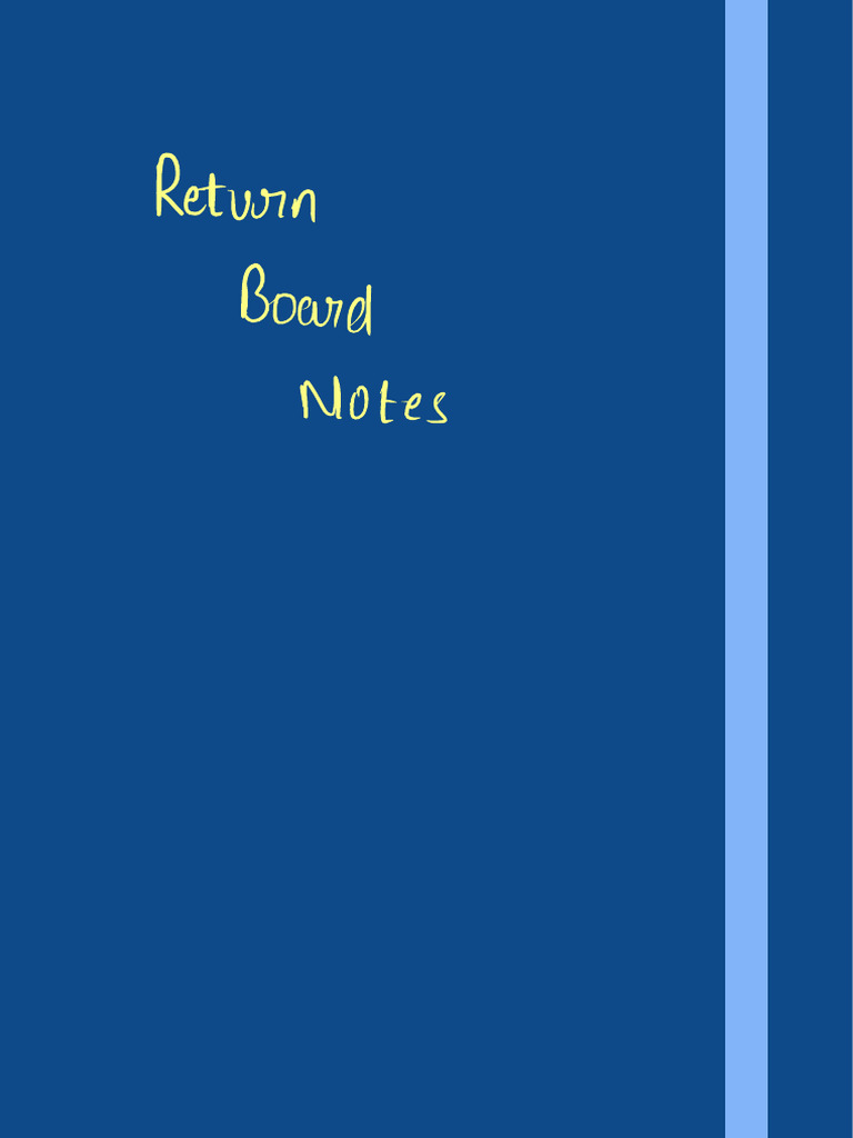 Chap 14 - Return Notes | PDF