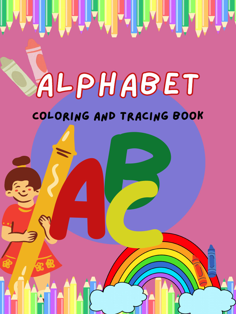 White Minimalist Alphabet Coloring Book Worksheet | PDF | Languages ...
