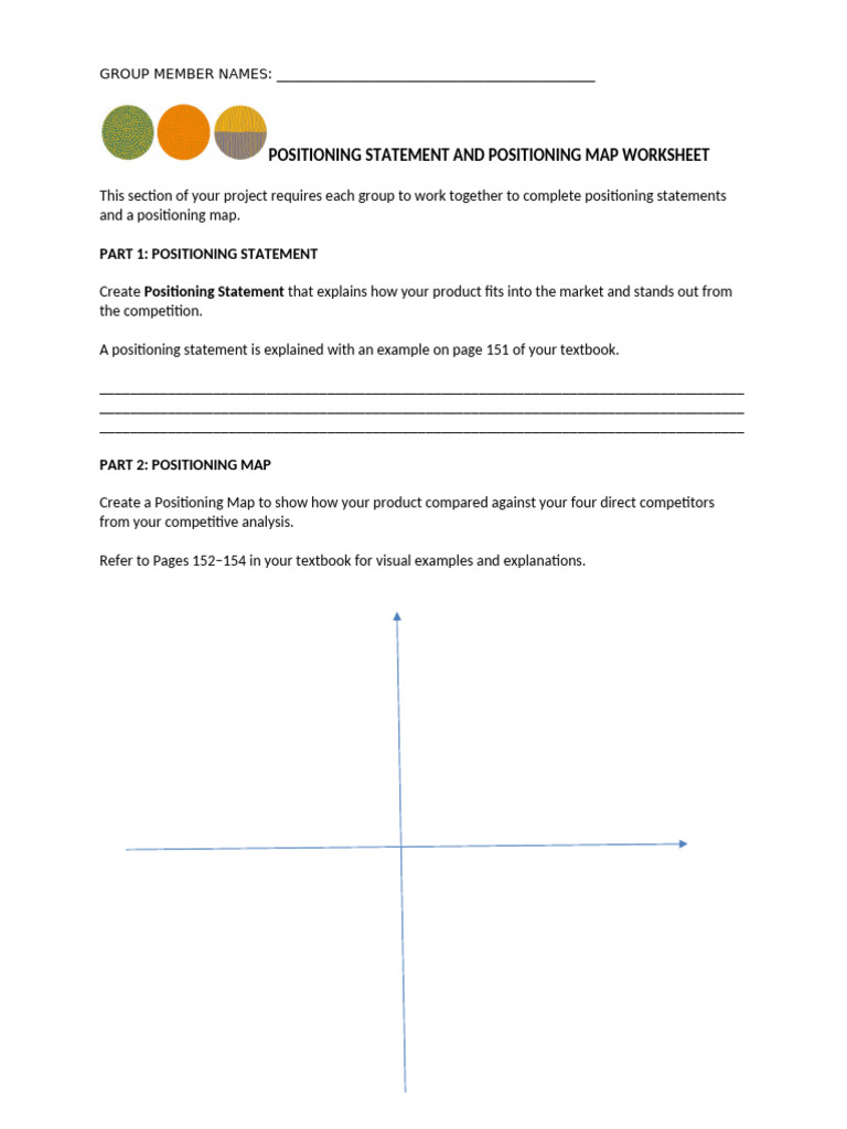 Positioning Statement and Positioning Map Worksheet | PDF