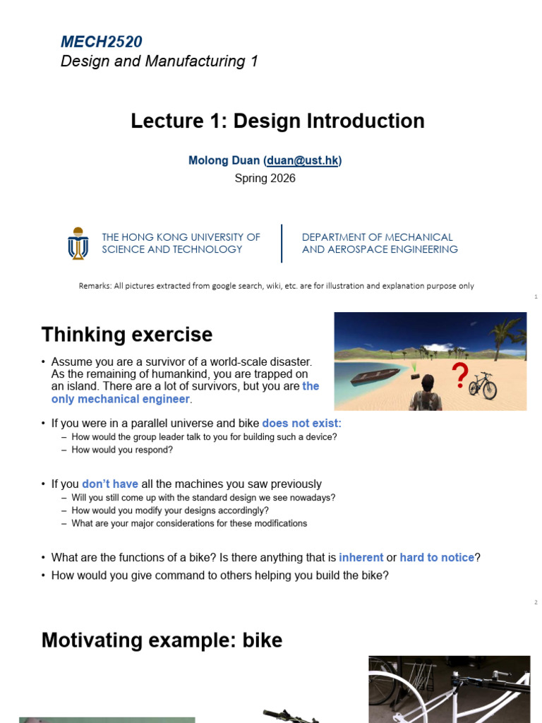 MECH2520 L1+Design+Introduction | PDF | Computer Aided Design | Simulation