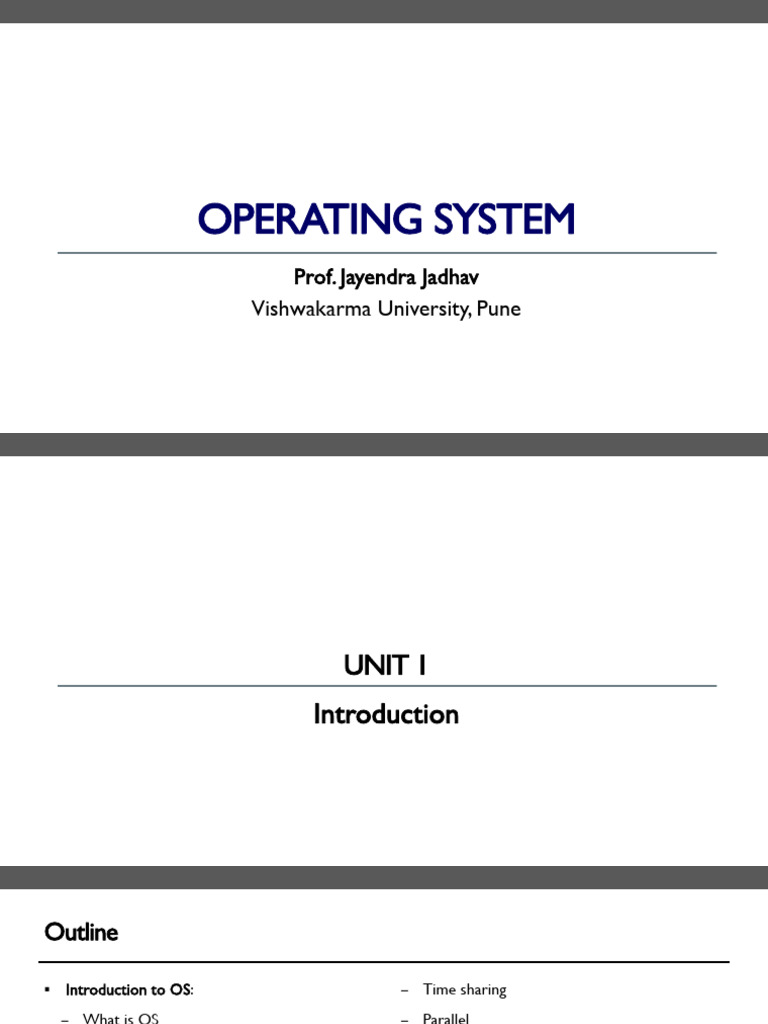 OS Unit1 | PDF | Operating System | Process (Computing)