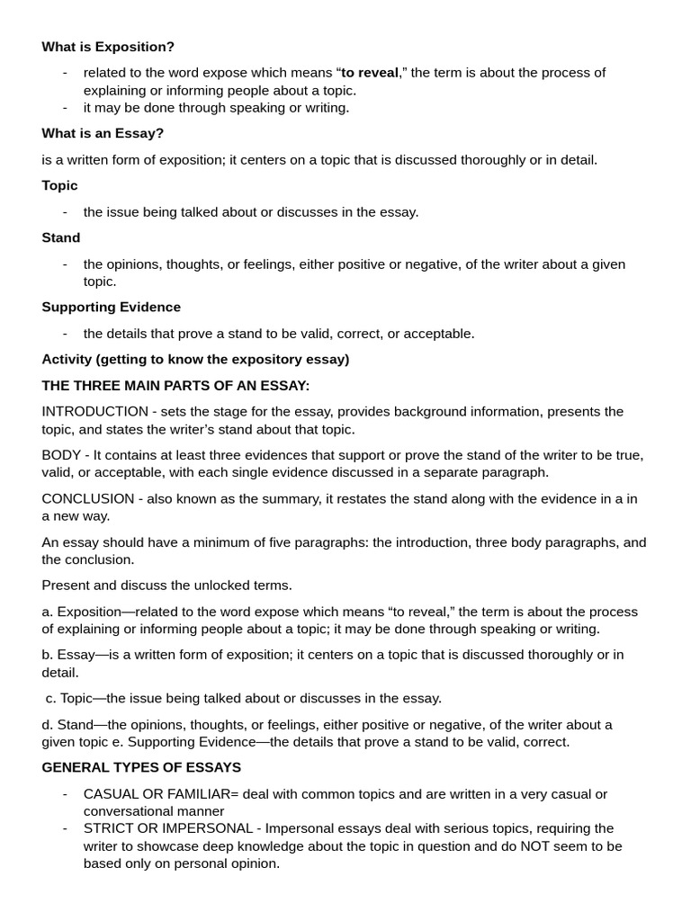 What Is Exposition | PDF | Human Communication