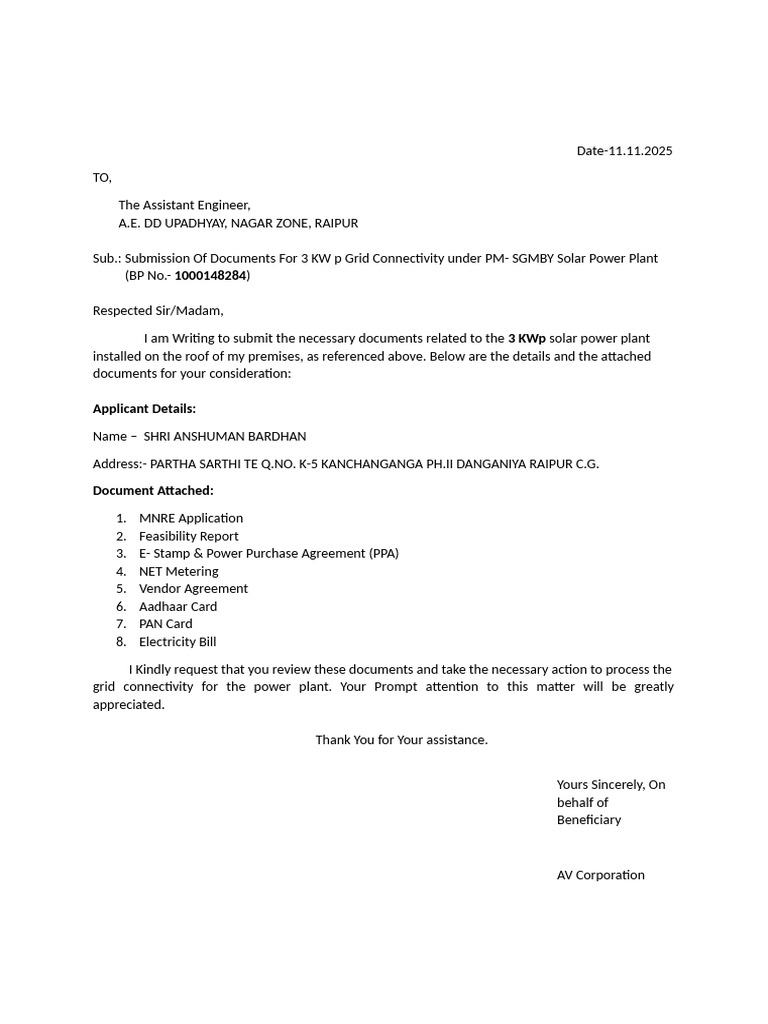 Covring Letter | PDF