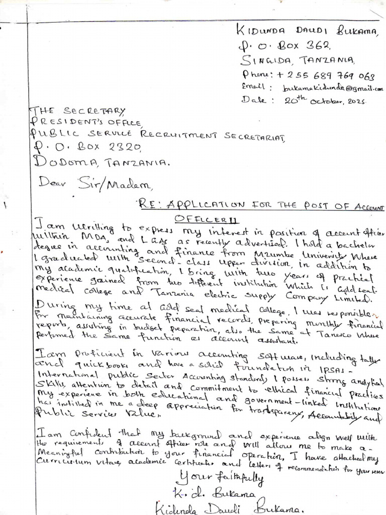 Mda and Lga Application Letter A | PDF