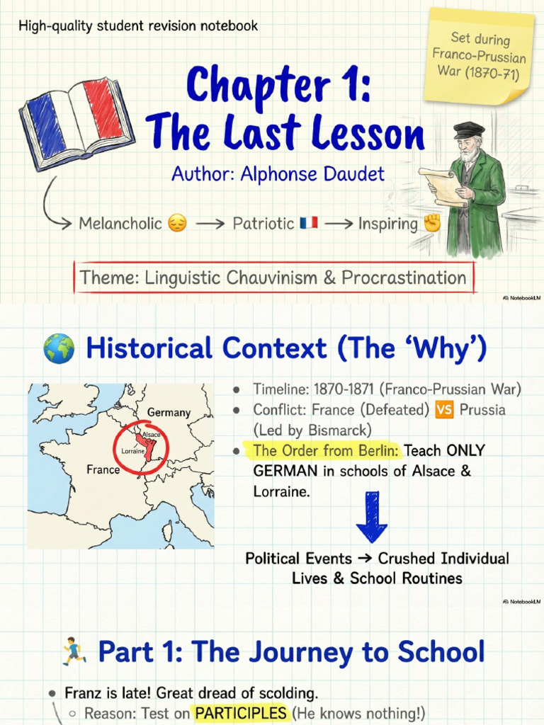 The Last Lesson Revision Notes | PDF