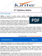 ISEET Syllabus Maths: Page: 1/3